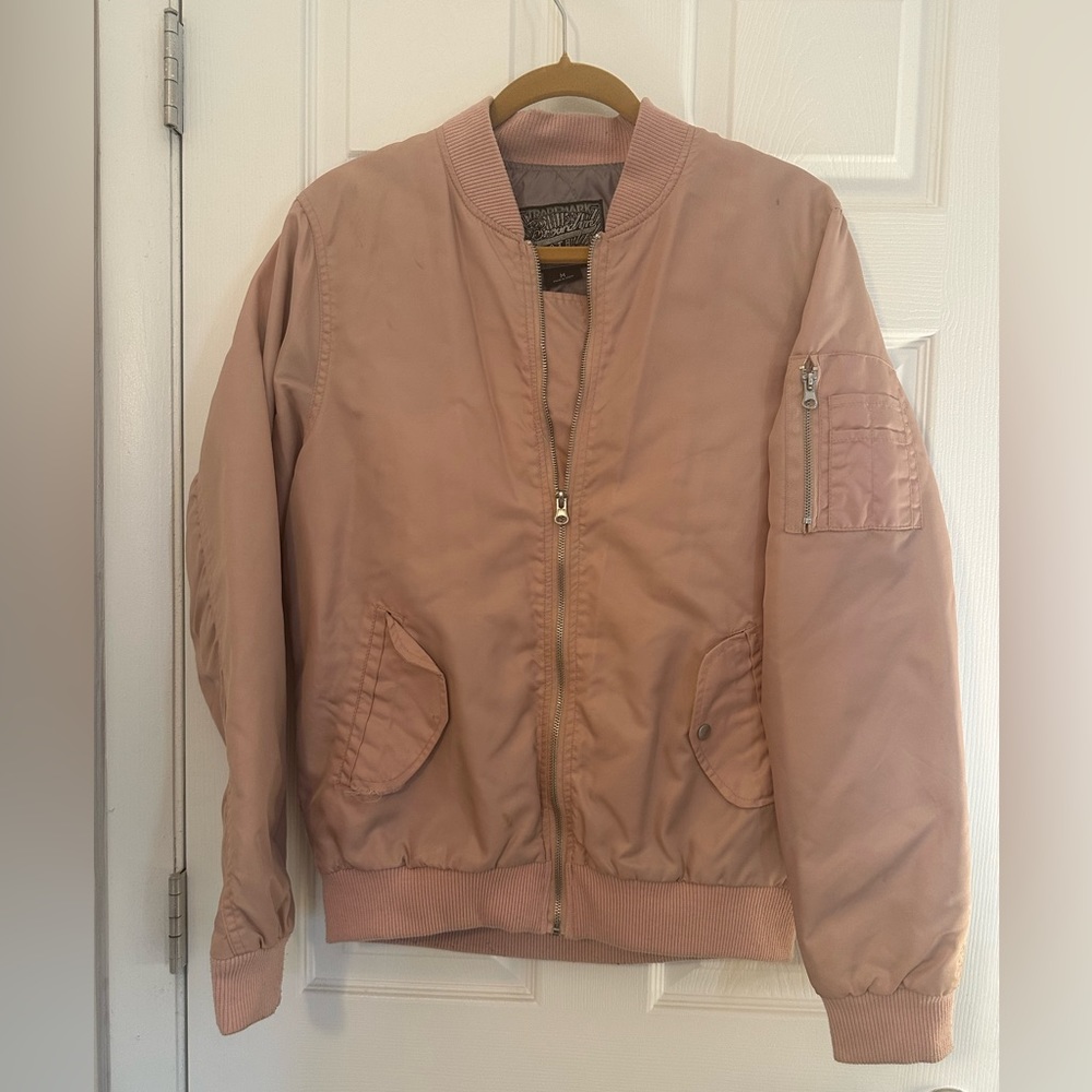 Light Pink Bomber Jacket - Medium - Lightweight Jacket